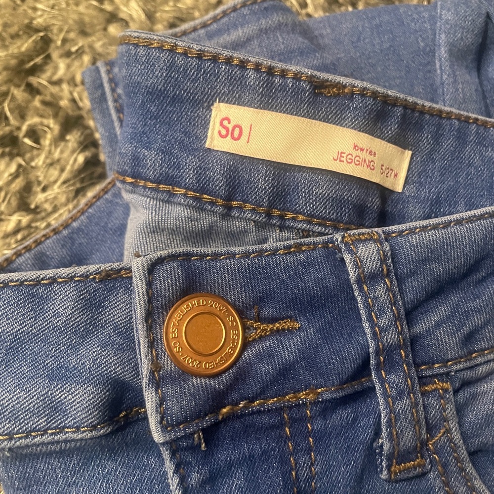 So Women's Blue Jeggings